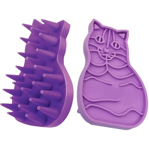 Fellpflege- und Massagebürste aus weichem Gummi für Katzen