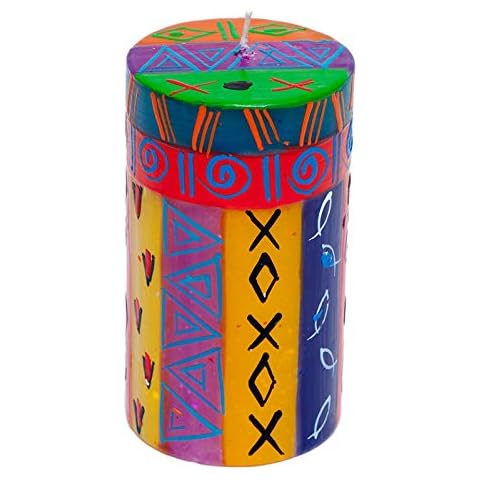Kapula Hand Painted Multi Coloured Candle Cover