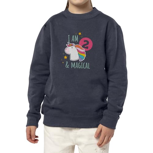 Sweatshirt enfant licorne pour anniversaire de 2 ans en coton confortable - 3