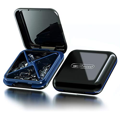 Small Pill Box,Pill Case,Pill Organizer,Travel Portable Pocket Pill Box Medicine Organizer,Daily Pill Container for Purses Compact Travel Medicine Holder for Vitamins Medication Black