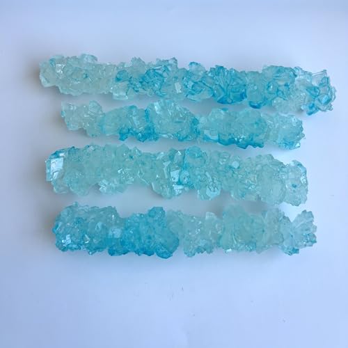 SweetGlob Old Fashioned Rock Candy Crystals on Strings (Cotton Candy Light Blue, 1 Pound)