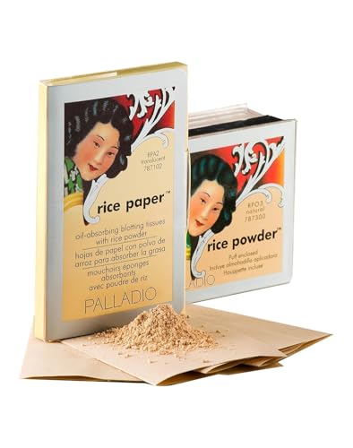 image for Palladio Rice Paper Facial Tissues for Oily Skin, Face Blotting Sheets