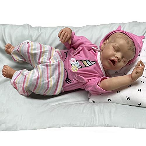 Adolly Gallery Lifelike Reborn Baby Dolls Boy 16 - 18 inch Soft Simulation Silicone Vinyl Realistic Newborn with Clothes Cute Toy Gift for Kids Age 3+ Name Loyn