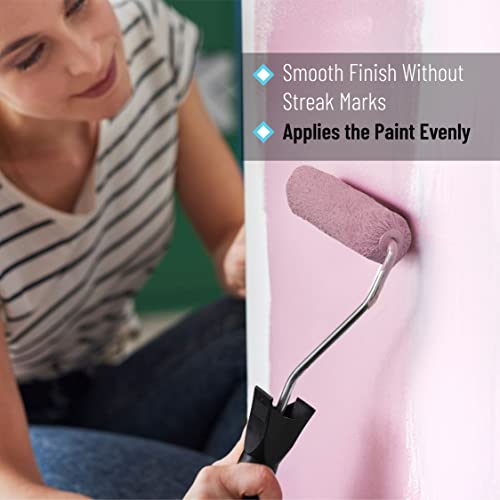 image for Bates Choice Paint Roller Kit, 4-Inch, 10 pcs, Black, Microfiber, Incl