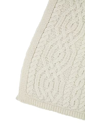 Aran Crafts Women's Cable Knit Wool Buttoned Cowl Neck Poncho (Cw4784-M/L-Nat) Natural #TOP3