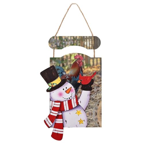 Peinture de Noël bonhomme de neige en bois pour décoration murale festive