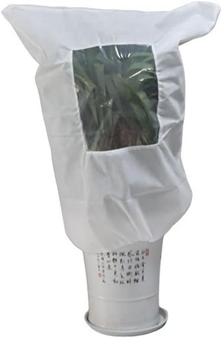 Winter Protection Plant Cover with Transparent Viewing Window and Zippered Drawstring Closure Made from NonWoven Fabric (300x300cm)