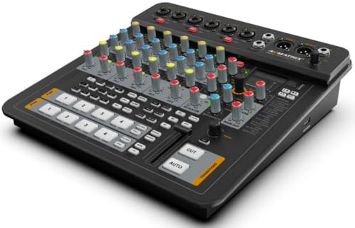 AVMATRIX SHARK S4M All-In-One 4-Channel SDI/HDMI Audio & Video Switcher; 6× Microphone & 2× Stereo Inputs, 4-CH Input Embeded Audio; Balanced XLR Outputs + TRS Monitoring