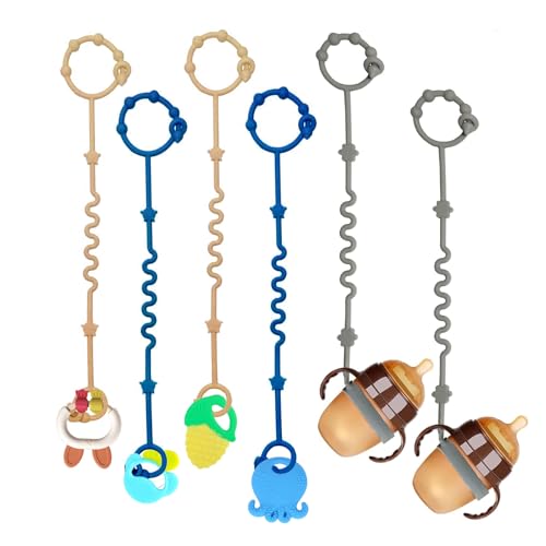 Image of Toy Straps for Baby,RTMOK Silicone Setpacifier Clip,Applies to Car Seat Toy,Teether Toy,High Chair,Stroller Accessories,Baby Toy Clips,Cribs,Rocking Chair