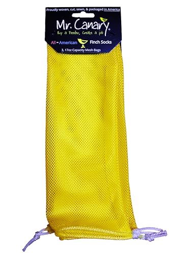 Mr. Canary All-American Finch Socks 3CT 17oz Capacity Each Ready-to-Fill with Nyjer/Thistle Seed