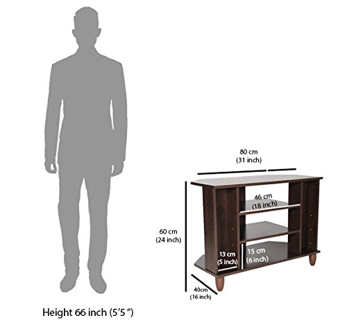 Image of DeckUp Dusun Engineered Wood Tv Entertainment Unit (Dark Wenge, Matte Finish), 23.6 Inches