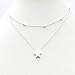 Produktbild Jovono Fashion mehrschichtige Pentagramm mit Anhänger Blatt Muster Halsband Ketten für Damen (silber)