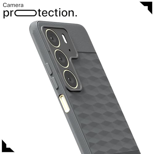 Image of Outlouders Bumper Case for Realme C75 | Full Camera Protection | TPU Soft Flexible Shockproof Back Cover (Grey)