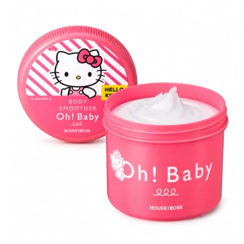 HOUSE OF ROSE ハウスオブローゼ Oh!Baby ボディスムーザー N KT ハローキティ 570g ボディスクラブ 無香料 角質ケア 温泉水成分配合 サンリオキャラクター