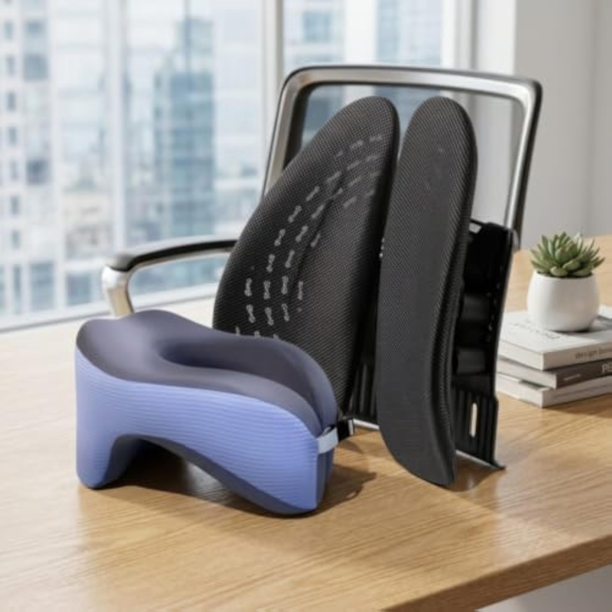 Ergonomic Support Cushion Adjustable-Height Back Support for Office Workers