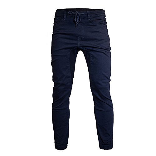Minimal Clothing Men's Trendy Harem Twill Slim Fit Jogger Pants, Dc-dark Navy, X-Large