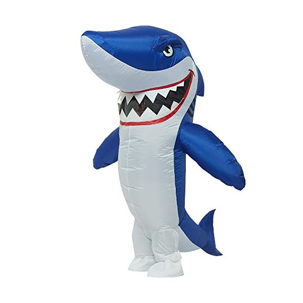 One casa inflatable costume full body shark air blow up funny party halloween costume for adult - image 5