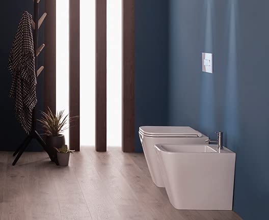 Bidet a Terra 36x52 cm in Ceramica Globo Stone - Bianco Lucido, Standard