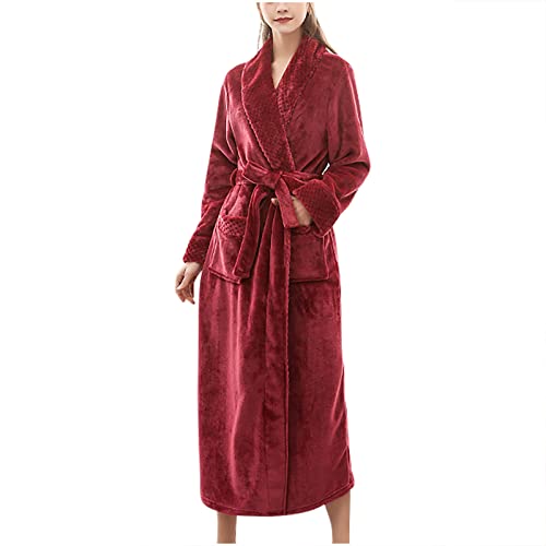 NSICBMNO Robes de chambre longues pour femmes UK Peignoirs moelleux