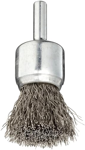 Image of Weiler 10019 3 /4 inch Crimped Wire End Brush, .014 inch Stainless Steel Fill, Made in The USA (Pack of 10)