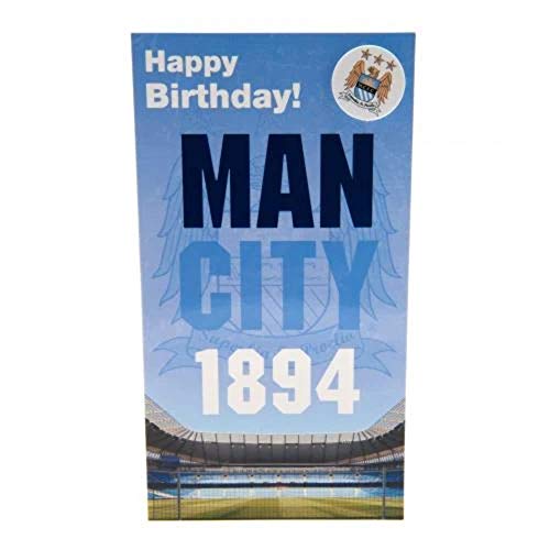 Carte d'anniversaire Manchester City F.C. Est. officielle pour supporter de football