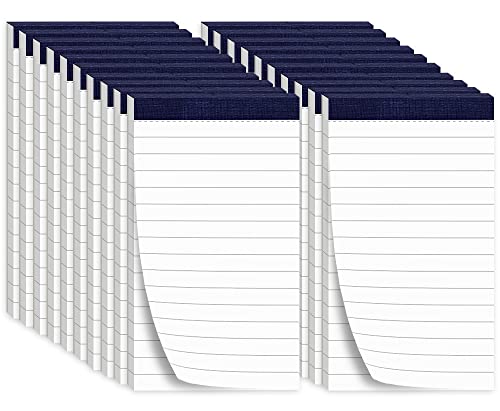 50 hojas de bloc de notas perforadas para planificación diaria y organización del trabajo, 3 x 5 pulgadas, almohadillas para orejas de notas pequeñas con forro para escribir, fáciles de quitar, sin rasgar, cada bloc de notas estrecho con rayas, paquete de 20 unidades