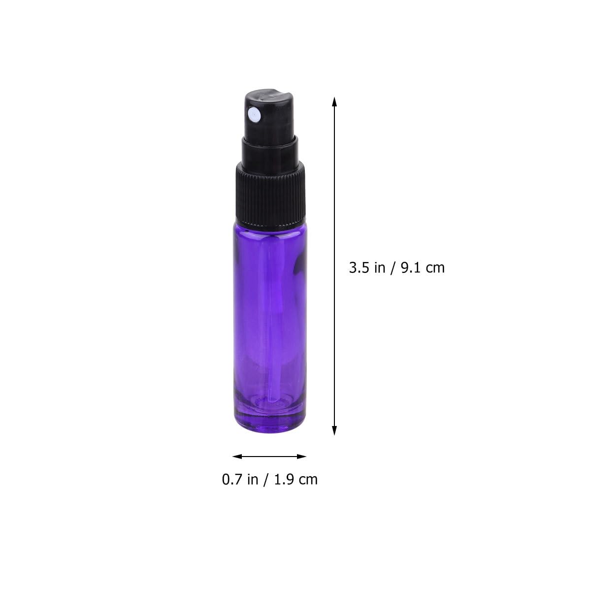 20 Stück 10ml Glas Sprühflaschen für Parfüm und Öle | Violett, Wiederbefüllbar und Tragbar, für Unterwegs und Draußen, Kompakte Zerstäuber