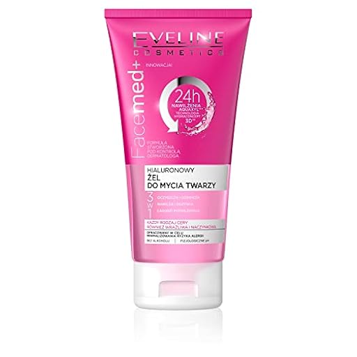 Eveline Cosmetics Facemed+ - Gel limpiador de ácido hialurónico 3 en 1 con D-pantenol y alantoína, crema hidratante profunda y revitalizante para pieles sensibles, 150 ml | Ya disponible en tu tienda friki favorita! En mundofriki.es! Eveline Cosmetics Facemed+ - Gel limpiador de ácido hialurónico 3 en 1 con D-pantenol y alantoína, crema hidratante profunda y revitalizante para pieles sensibles, 150 ml | Ya disponible en tu tienda friki favorita! En mundofriki.es!