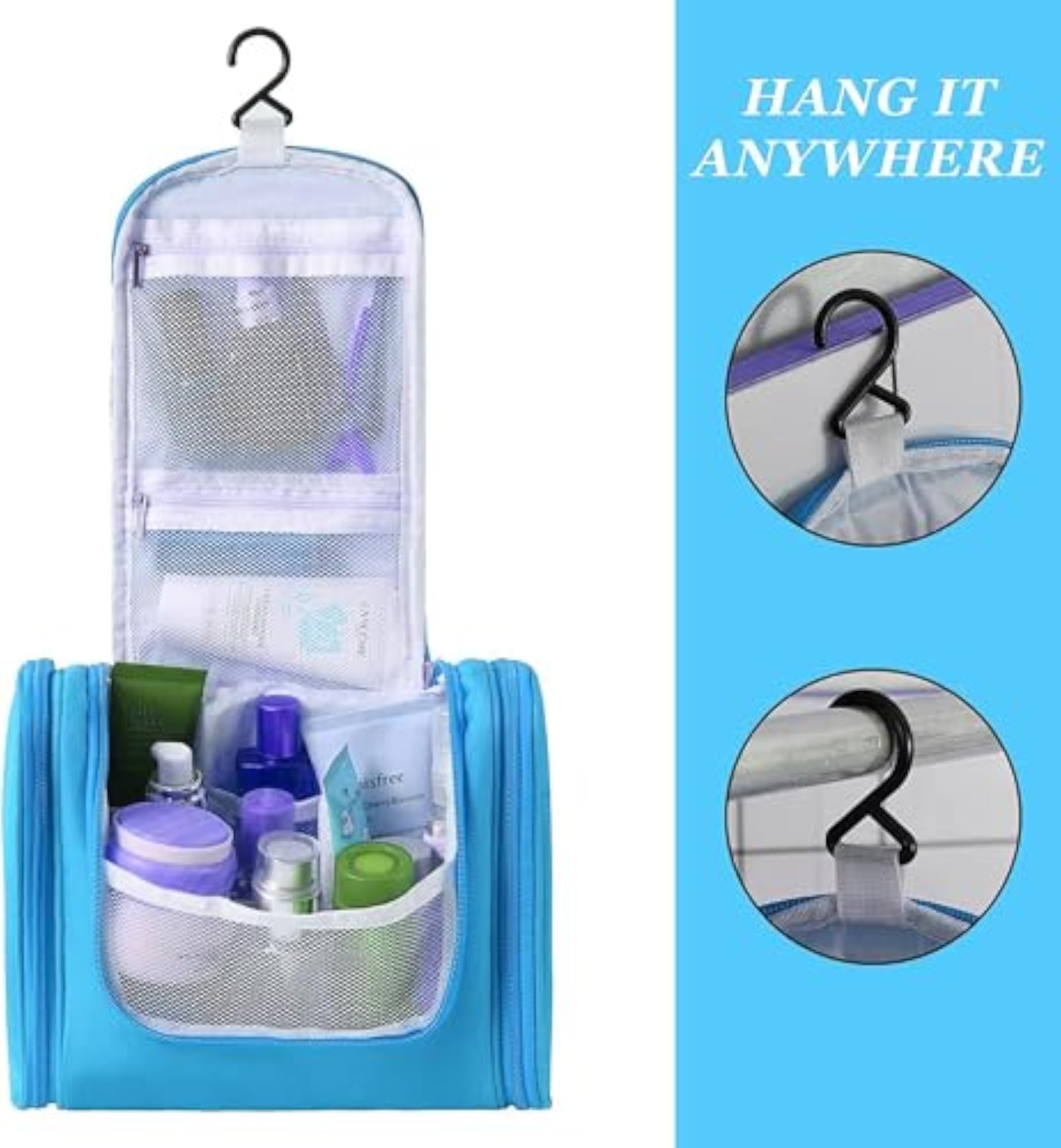 Premium Hanging Travel Toiletry Bag for Hygiene and Organizing