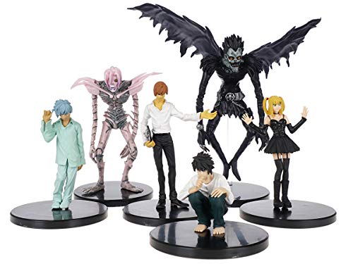 CoolChange Set de Figurines de Death Note avec L Lawliet, Light Yagami, Ryuk, REM, Misa Amane et Near