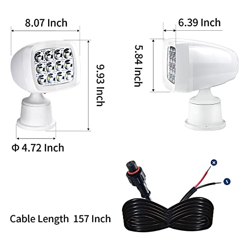 Boat Spot Light Marine Spotlights For Boats Search Lights Led Wireless Remote Control 60 W 12-24 V #TOP4