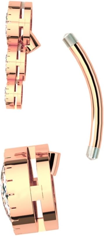 POYAMUSE 14G Belly Button Ring 316L Stainless Steel Navel Piercing Jewelry with Cubic Zirconia - Image 7