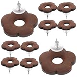 Toyvian Pendientes de Botón de Madera Diseño de Flor, Diámetro 2.3 Cm, Color Natural, 6 Pares para Mujer y Niña, Accesorios Ligeros y Versátiles para Uso Diario y Verano