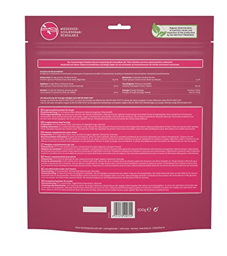 DOKAS Getreidefreier Premium Snack in Streifen für Hunde – Aus Entenbrustfilet, 500 g (6er Pack)