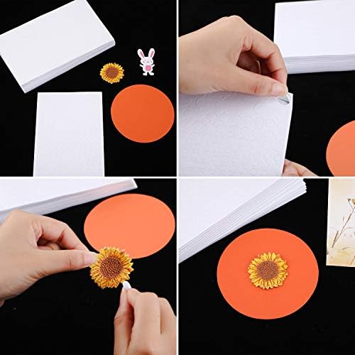 2376 Pieces Foam Dots Dual-adhesive 3D Foam Dots 3 Sizes Pop Foam Dots Round Adhesive Foam Mounts for Craft DIY Art Scrapbooking Cards Decoration Supplies, 12 Sheets