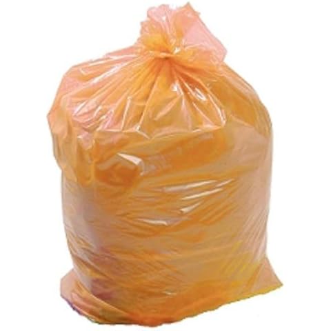 200 Large Orange Plastic Bin Liners Cover