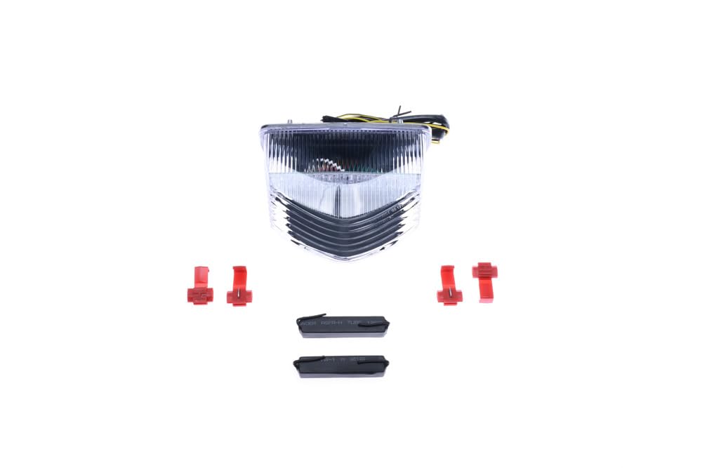 avdb-moto Światło tylne/stop LED kompatybilne z HONDA Crosstourer 1200 VFR X SC70 2012-2015, CBR 600 RR 600RR PC40 2007-2008, CBR 600 RR 600RR PC40 2009-2012 + Wbudowane kierunkowskazy (Jasna biel)