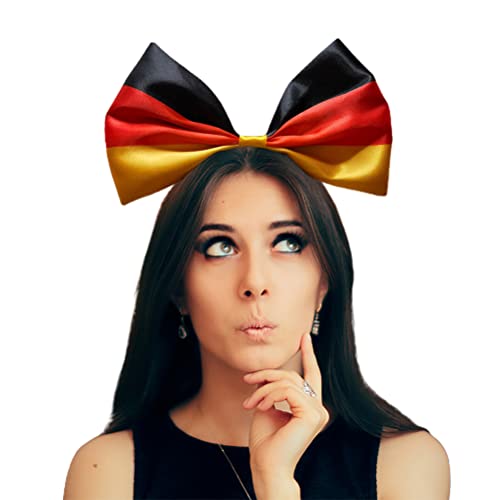 Asarly Bandanas de arco – Faixa de cabeça com bandeira alemã para acessórios de exibição de festa do