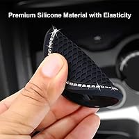 2PCS Bling Car Cup Coaster, 2.75 Inch Auto Cup Holder Insert Coasters Silicone Anti-Slip Crystal Rhinestone Drink Mat, Universal Vehicle Interior Accessories for Women Girls (Black) — image 4
