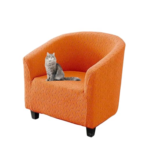 Funda de sillón barril ajustable OBASDFD elástica y lavable color blanco 2