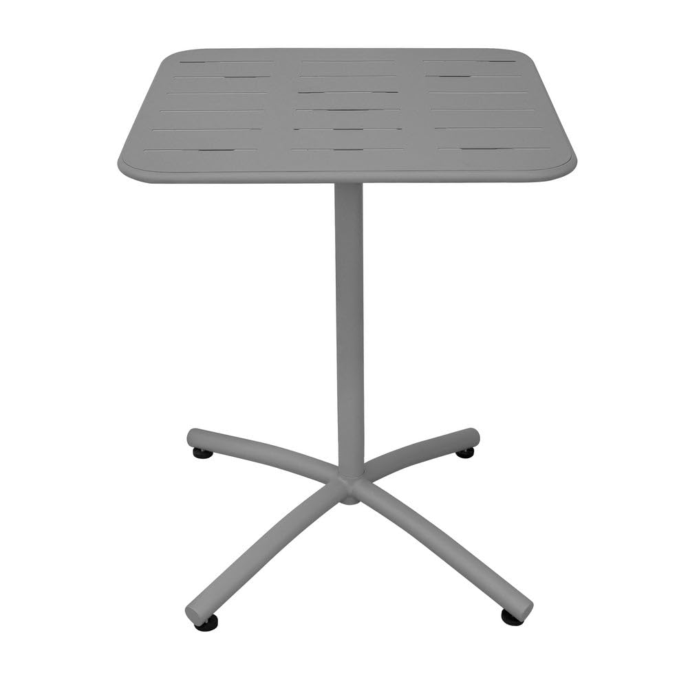 LOLAhome Mesa jardín Pankow laminada diseño Bar con pie de Pedestal de Metal Gris de 60x72 cm
