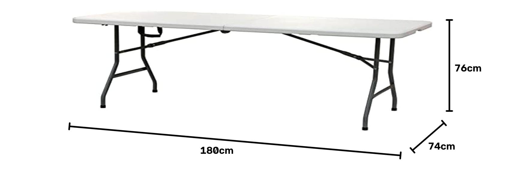 GP Table Catering Pliante 180 cm - Table Buffet Camping Pliable avec Poignée
