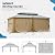 Domi Outdoor Living 14’x20’ Hardtop Gazebo, Wooden Coated Aluminum Frame Canopy with Galvanized Steel Double Roof, Outdoor Permanent Metal Pavilion with Curtains and Netting for Patio, Deck and Lawn