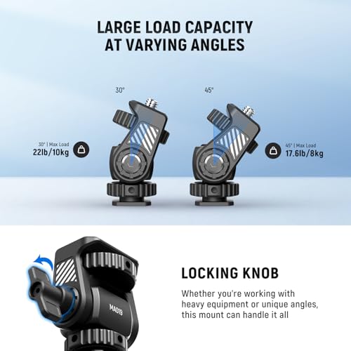 Image of NEEWER Field Monitor Mount Holder with Cold Shoe 360 Swivel 180 Tilt Anti Twist Screw Compatible with Atomos Ninja 5 inch & 7 inch Camera Monitor, SmallRig Camera Cage, MA019