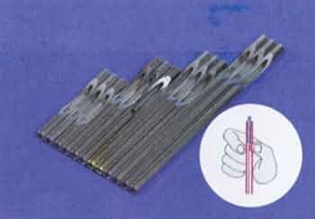 銀製　鍼管 俵型 銀の鍼管 俵型