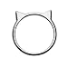 Cat Ear Ring in 925 Sterling Silver (Size 9) by Silver Phantom Jewelry
