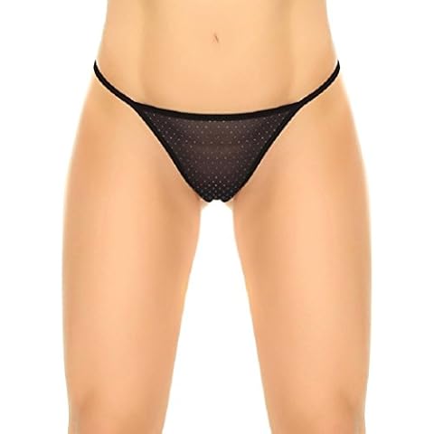 Sexy Locker Women's Thong Polka Dot Adjustable Straps (X232BLACK L) Cover