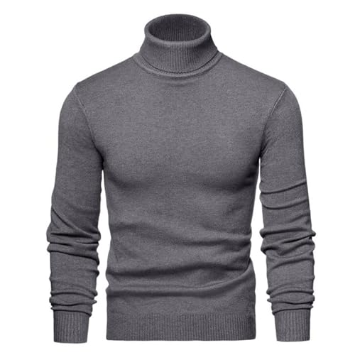 Men's Sweater Korean Style High Neck Knit Pullover Slim Fit Casual Long Sleeve Top for Men2