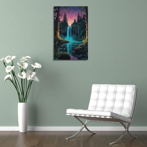 Poster cascade céleste pour s'endormir sous une forêt étoilée - 5