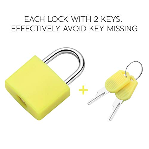 CLISPEED 4 Pcs Pequeno Cadeado Com 2 Chaves para Bloqueio de Bagagem Mochila Ginásio Bloqueio de Mal